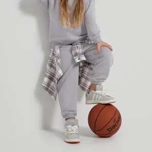 Костюм детский свитшот+брюки, серый